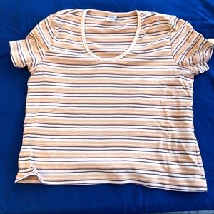 Womens Vintage striped Knit shirt